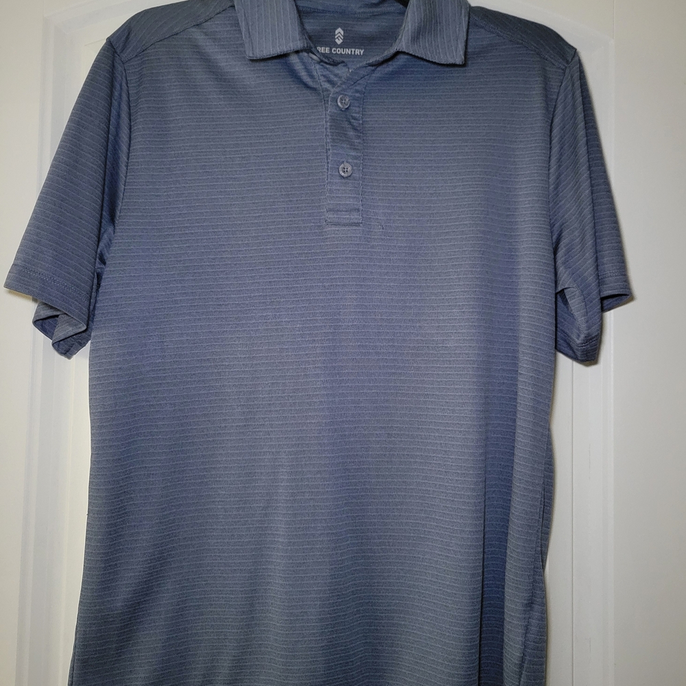Free Country Men's Gray Polo Shirt